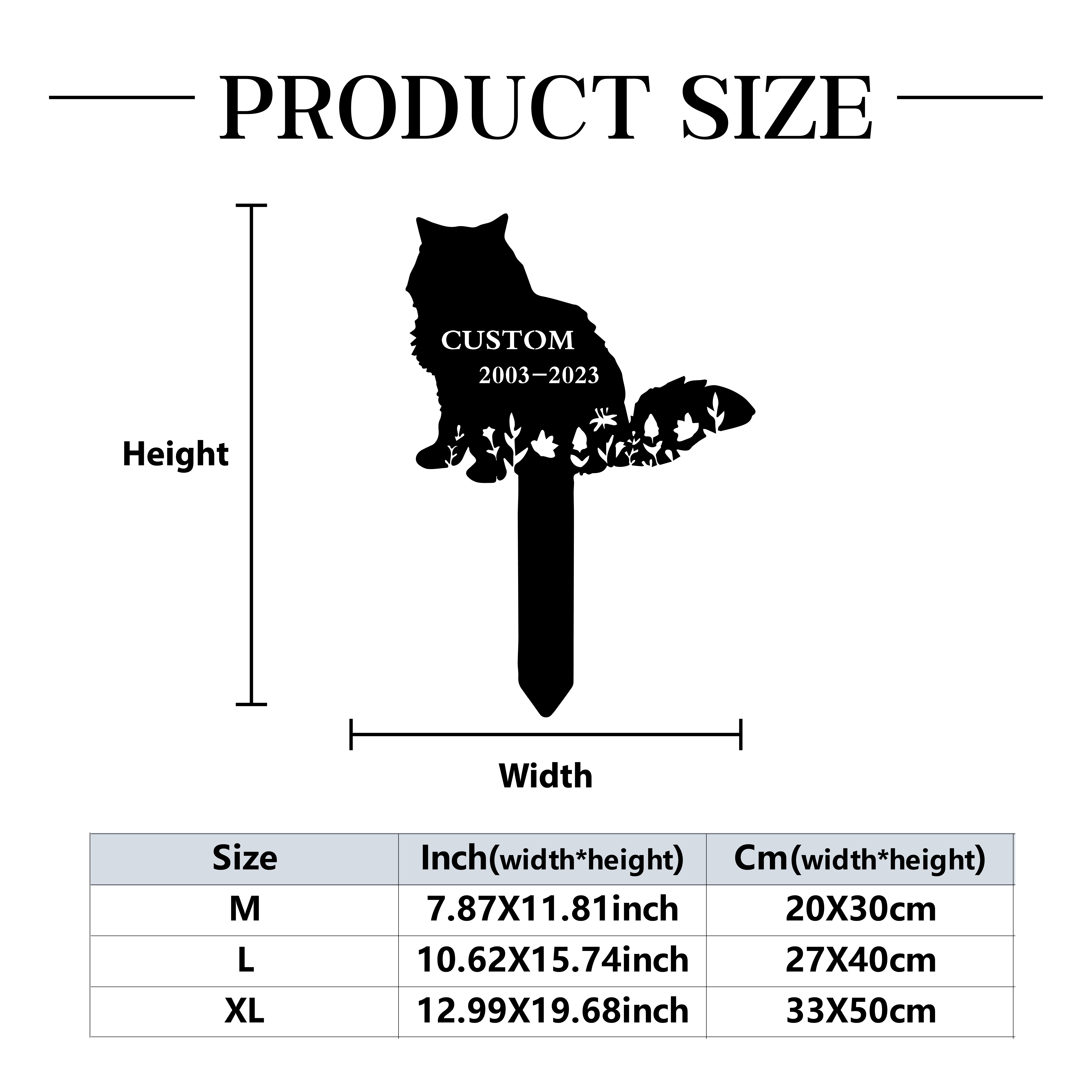 TEMU Custom Cat Memorial Stake, Cat Grave Marker, Cat Memorial Gifts, Cat Memorial Plaque With Stake, Cat Metal Garden Stake, Cat Burial Stake