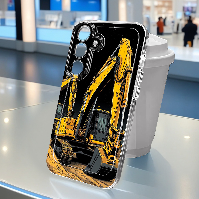 TEMU Phone Case - Excavator Night Construction Vehicle Phone Case Suitable For Galaxy A02 A03s A04 A05s A06 A13 A14 A15 A16 5g A21s A22 A23 A24 A25