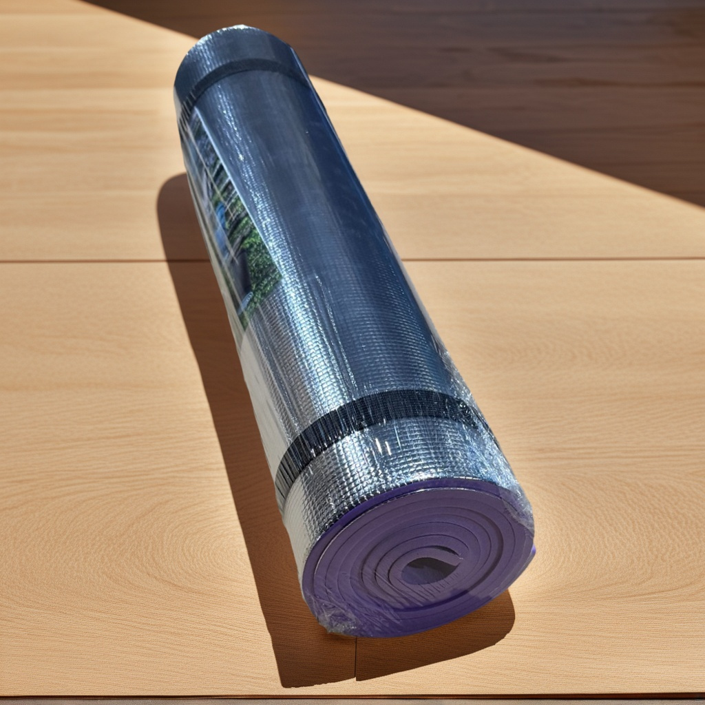 1 Sheet Of 6mm Thick Eva Covered Aluminum Film Multi-functional Outdoor Picnic Indoor Yoga Mat, Outdoor Crawling Mat, Indoor Yoga Mat, Outdoor Moisture-proof Mat, 0.6cm Thick Yoga Mat