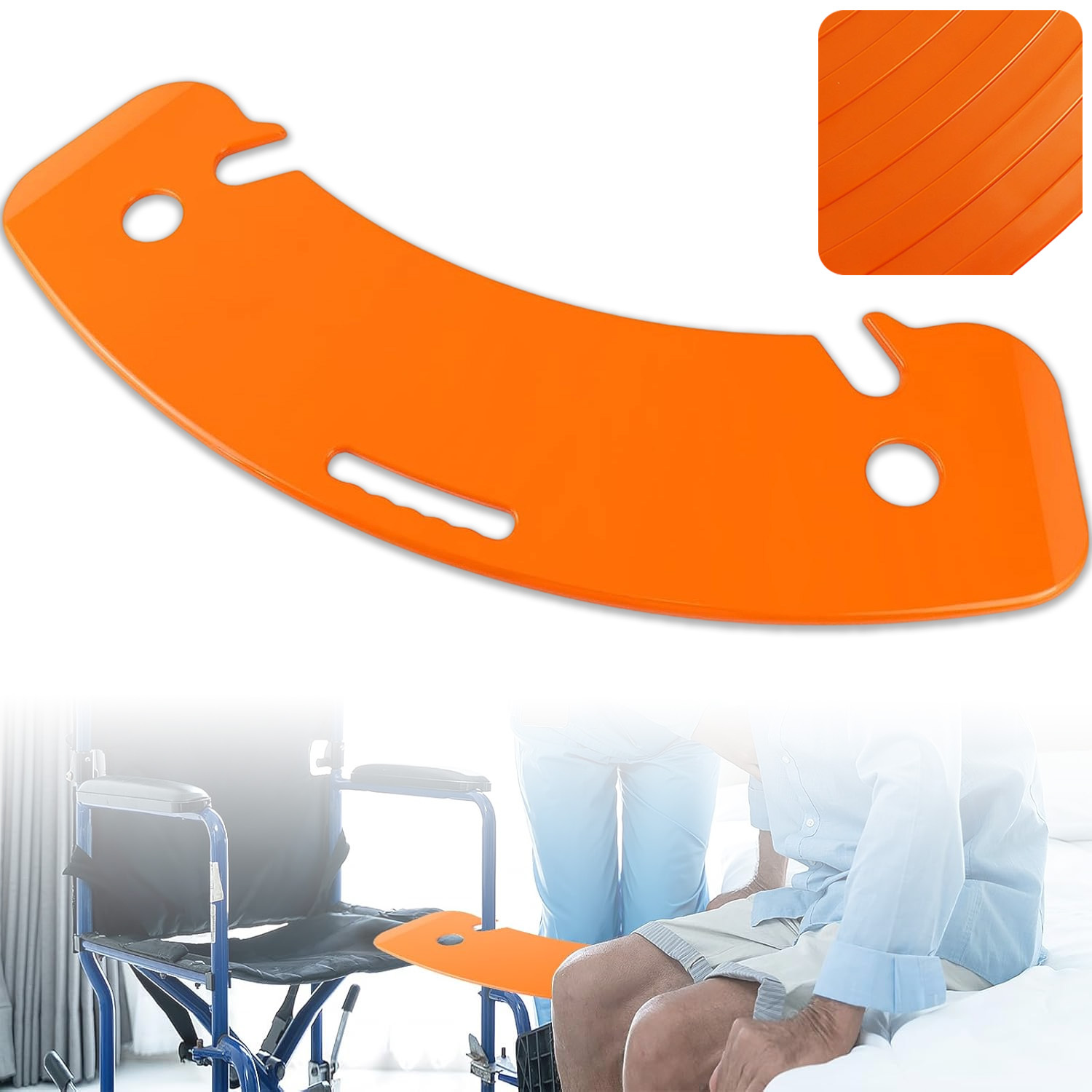 Image of Sliding Transfer Board With Reinforced Non-slip Surface For Between Bed, Car, Sofa, And Toilet