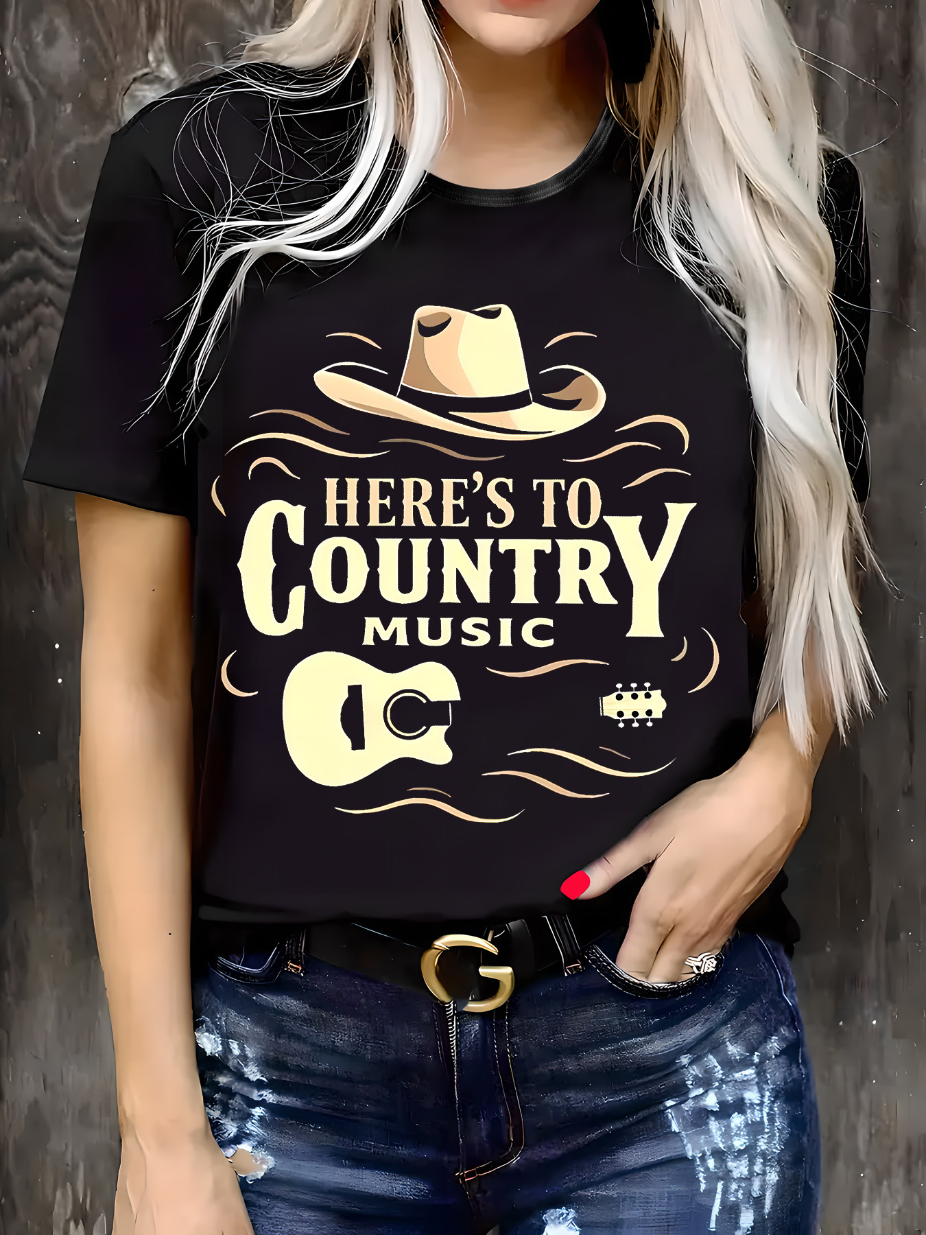 womens plus size casual short sleeve t shirt country music Temu