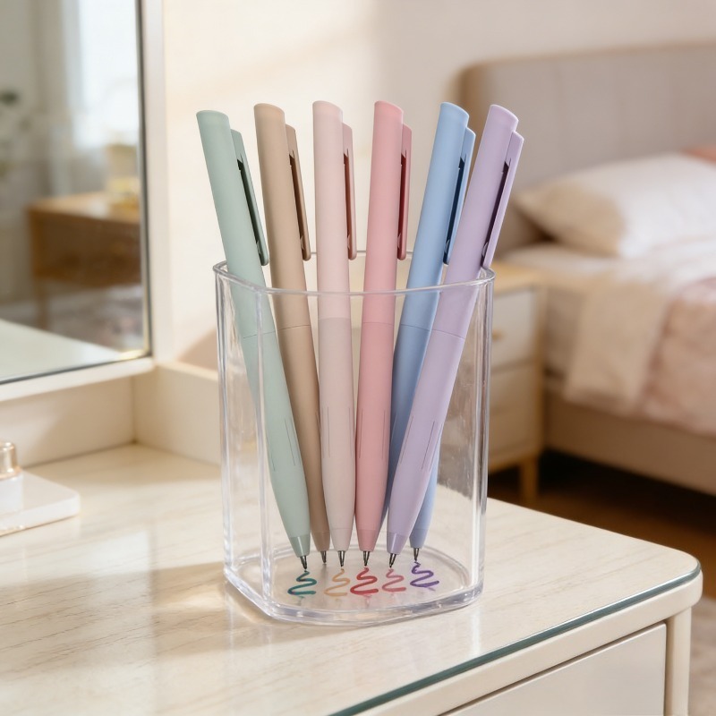 Image of 6-pack Gel Pens, 0.5mm Fine Point, Retractable - Quick-drying, , Beautiful Colored Gel Ink Pens, Suitable For Note-taking, Journaling, And Studying