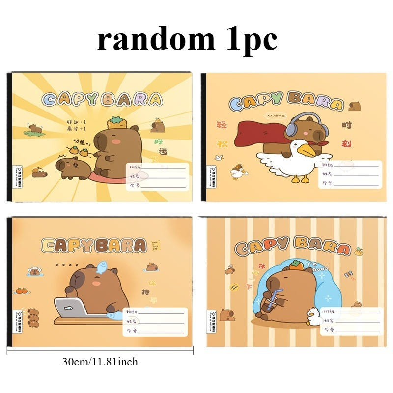 TEMU Random 1pc Sketchbook Capybara Painting Book Drawing Book A4 Painting Book Drawing Book Coloring Book For Elementary Students With Capybara