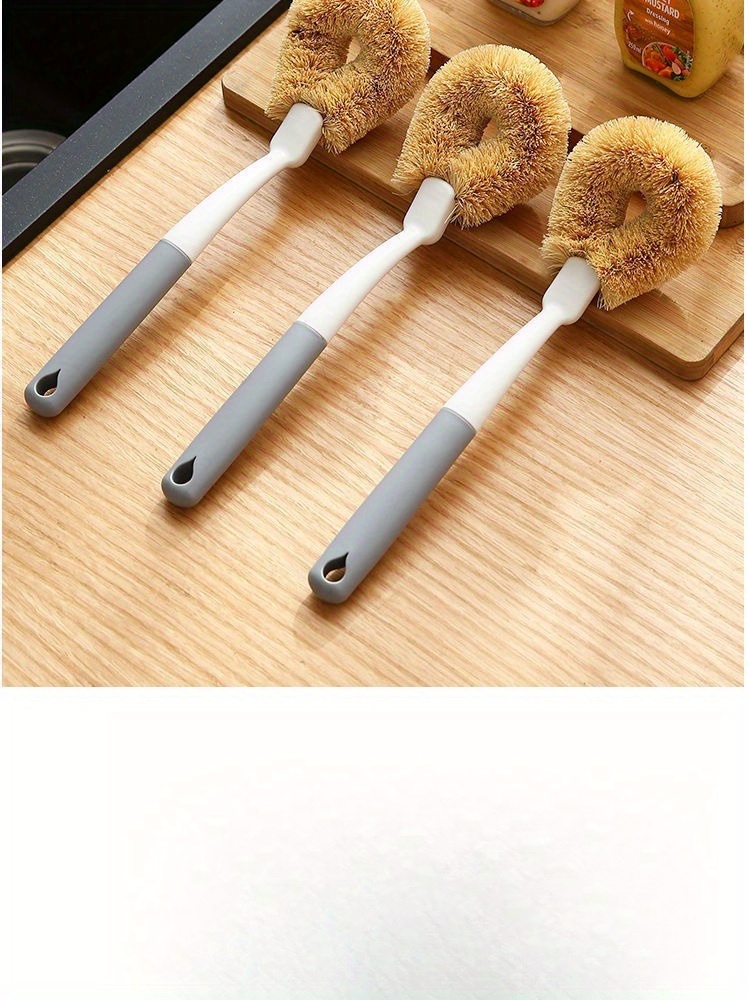 long handle multifunctional pot brush   kitchen cleaning brush dish brush pan brush sink counter brush durable cleaning tool Product details 4