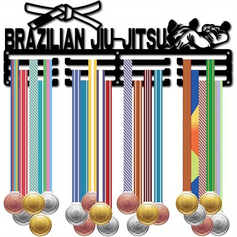 TEMU Medal Display - Black Iron Wall-mounted Rack For Sports Medals With Multiple Hooks. Sports & Outdoor Equipment, Sports & Outdoor , Storage For