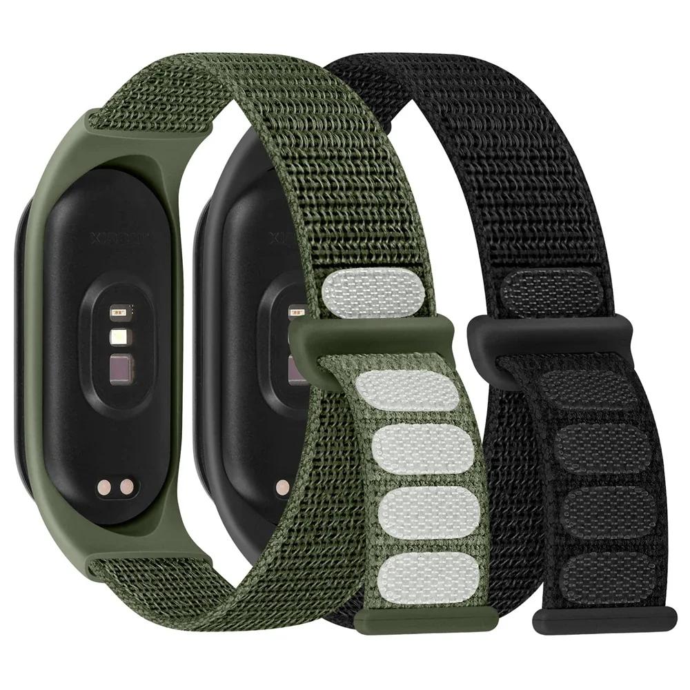 TEMU 2pcs Compatible For Xiaomi /6/5/4/3 Smartwatch Replacement Strap, Nylon Wristband Suitable For 7, Sport Loop Band For Mi Band Smartwatch (watch