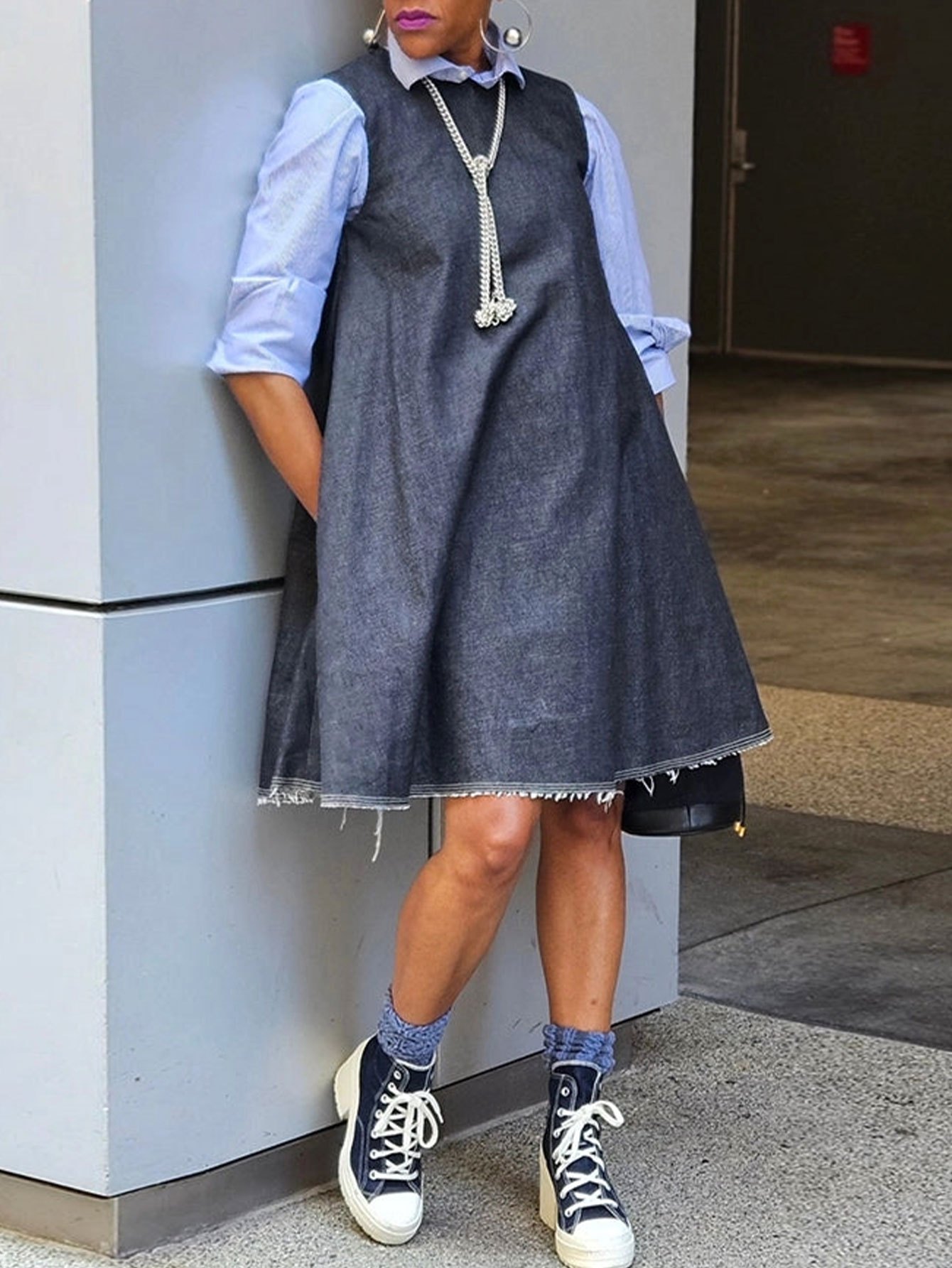 chinese dress ladies Dear John: Sabrina Denim Dress main image 1