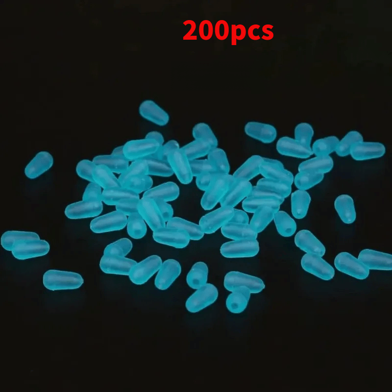 TEMU 200pcs Perline in Silicone Blu per Pesca, Adatte per Connettori di Linea, Blocchi Galleggianti -Annodamento e Spaziali per Pesca a in Acqua /, ,