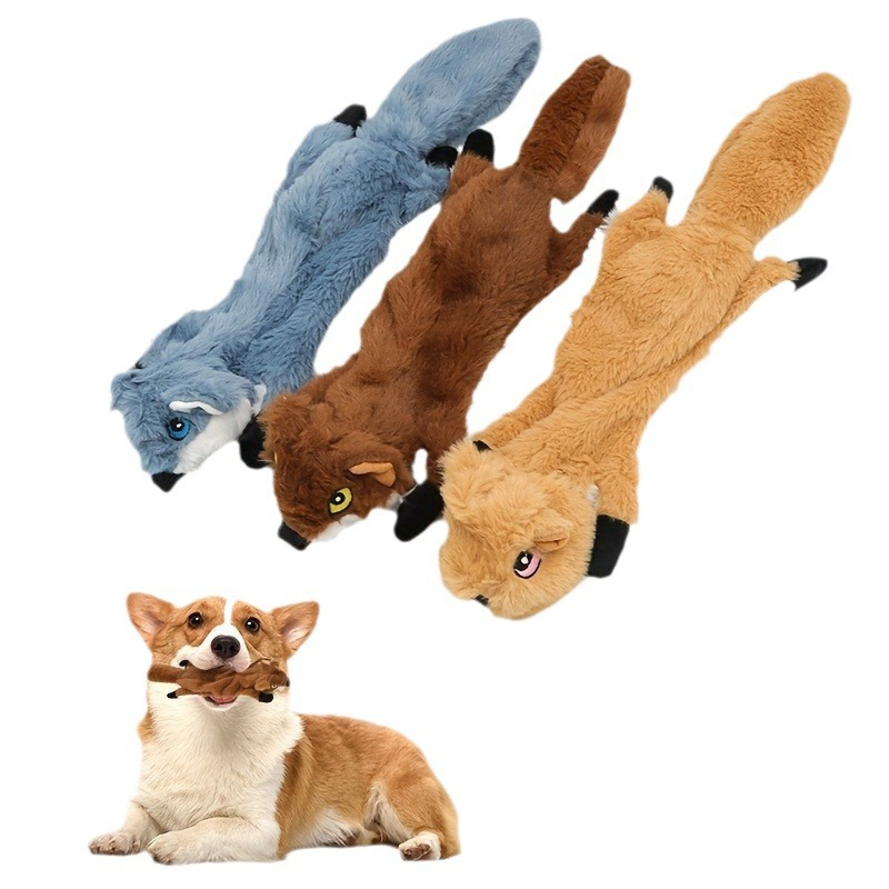 

Squeaky Plush Dog Toy - Chew Toy For Large & Medium Breeds, Soft Polyester Animal Design