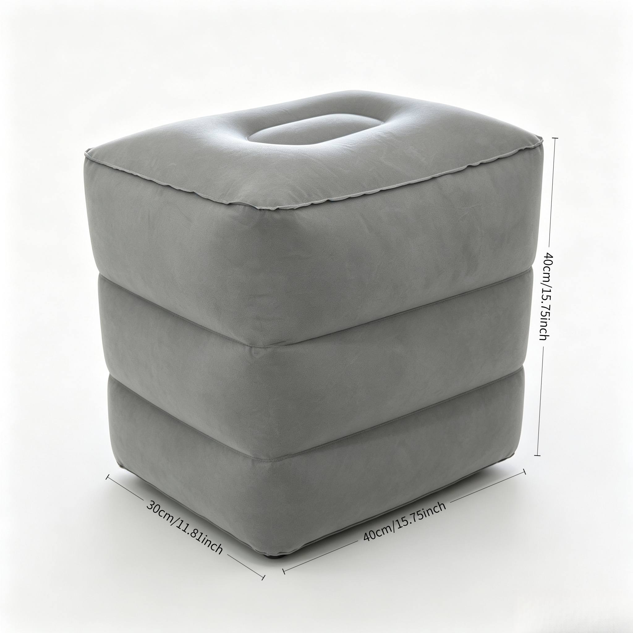 TEMU 3-layer Mouth Adjustable Inflatable Footstool, Inflatable Leg Rest, Inflatable Footrest, Inflatable Leg Pillow, Inflatable Foot Pad, Essential