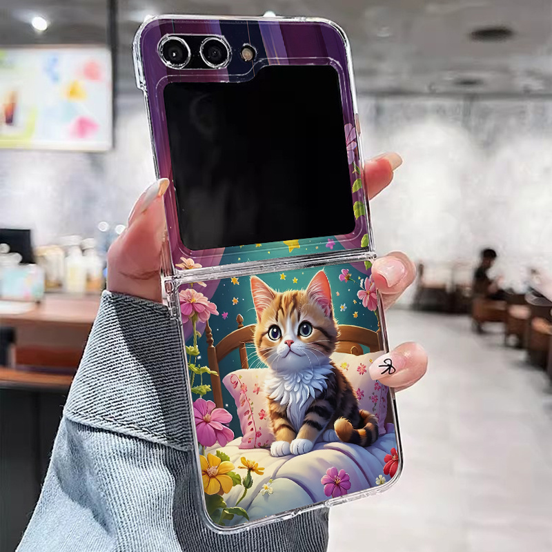 TEMU Phone Case: A Charmingly Designed Phone Case Featuring Animal-themed Backgrounds (tiger/ladybug/rabbit/cat/bird, Etc.), Suitable For Galaxy Z