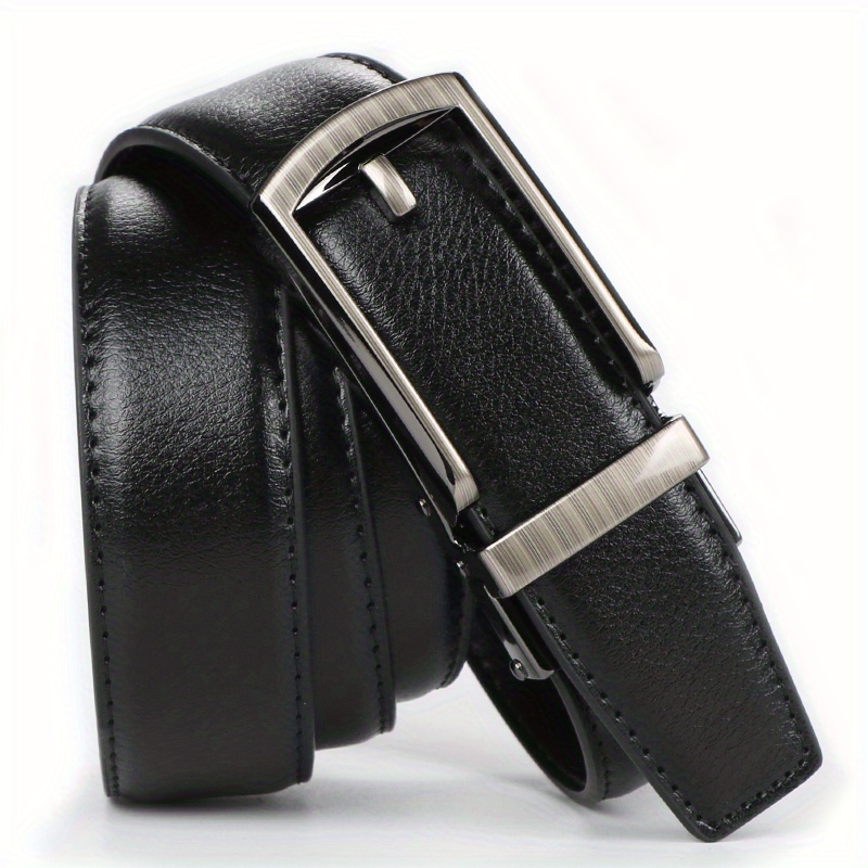 Second Layer Cowhide Ratchet Belt for Men, Adjustable Design
