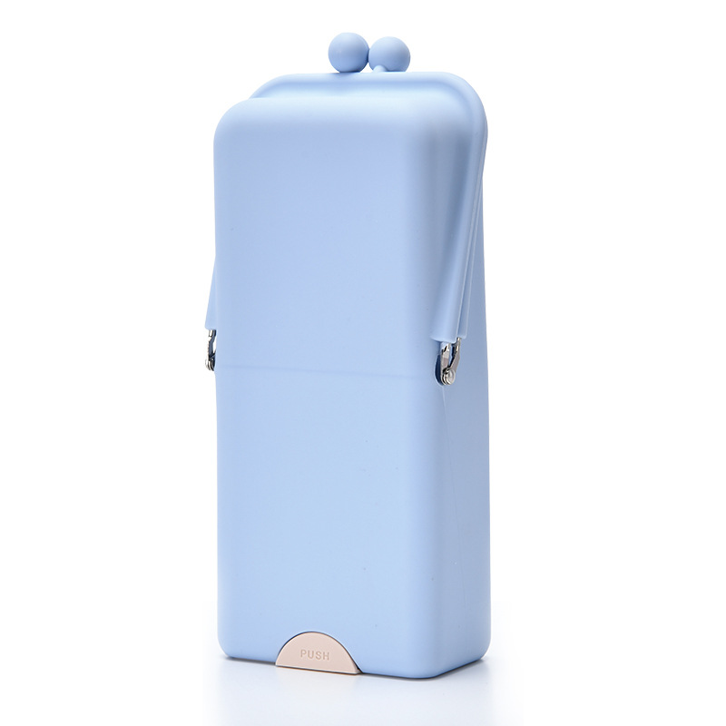 TEMU 1-pack Multi-functional Silicone Vertical Pen Pouch, Stationery Organizer Box, Used As A Stand, Suitable As A Makeup Bag Or Cosmetic Storage