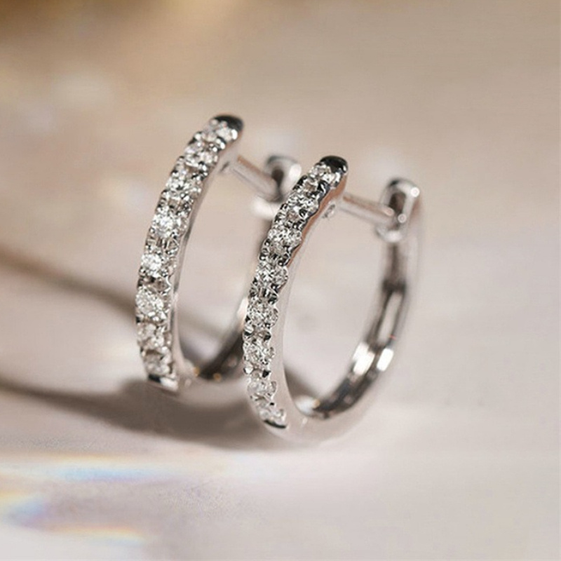 TEMU Orecchini a con Zirconia Incastonata, Eleganti e Semplici per Donne, per Vacanze, e Moda Quotidiana