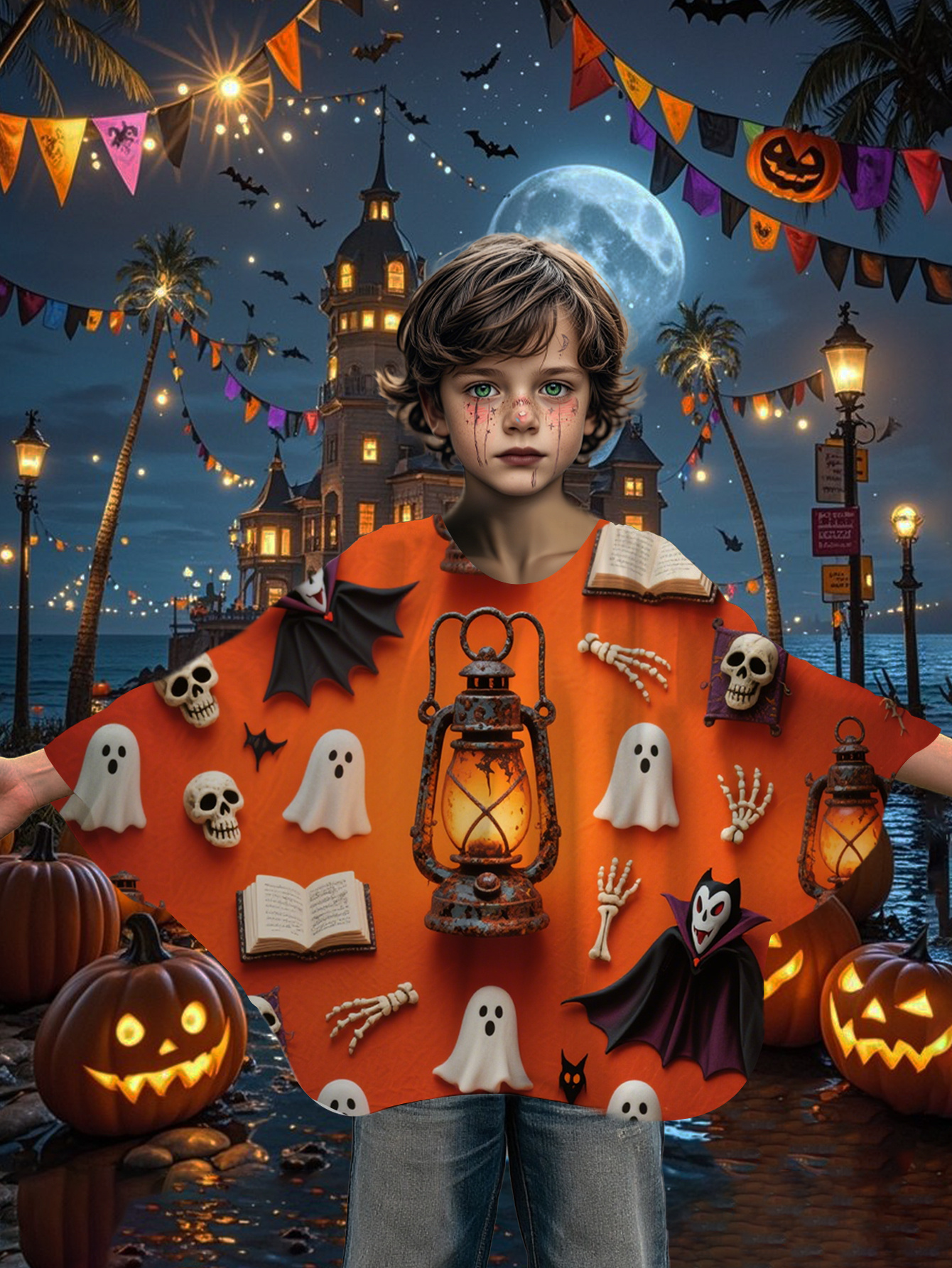 Boys' Halloween Batwing Shirt Costume
