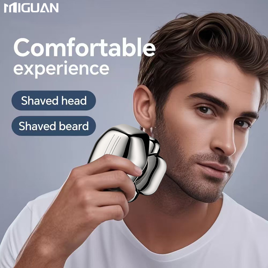 Multi-Functional Electric Shaver with 9 Heads for Bald Shaving