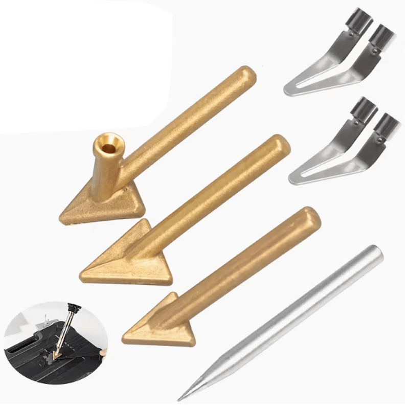 TEMU 6pcs/set Plastic Welding Replacement Tips Kit, Soldering Iron Gun Tips With 2pcs Welding Smoothing Head, Triangular Additions Replacement