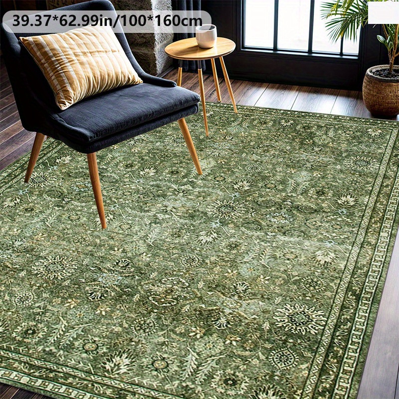 TEMU 1pc Large Vintage Bohemian Carpet Suitable For / - Large Jumbo Size Jumbo Rug, Machine Washable Soft Mat, For Bedroom, Fiber
