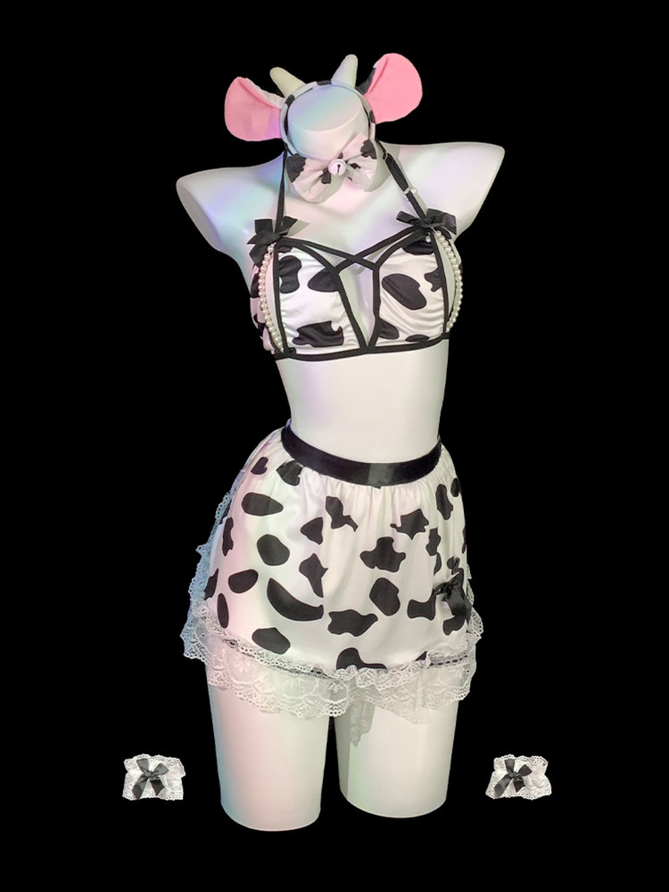 cow sexy lingerie Women Sexy Anime Cow Bikini Lingerie Lolita Japanese Cosplay Underwear  Stockings