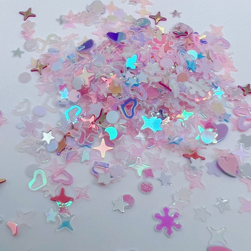 TEMU Iridescent Aurora Polarized Texture, 9780pcs/20g, Glossy And Dynamic, Multicolor Paper Scraps, Suitable For Phone Case Making, Nail Art
