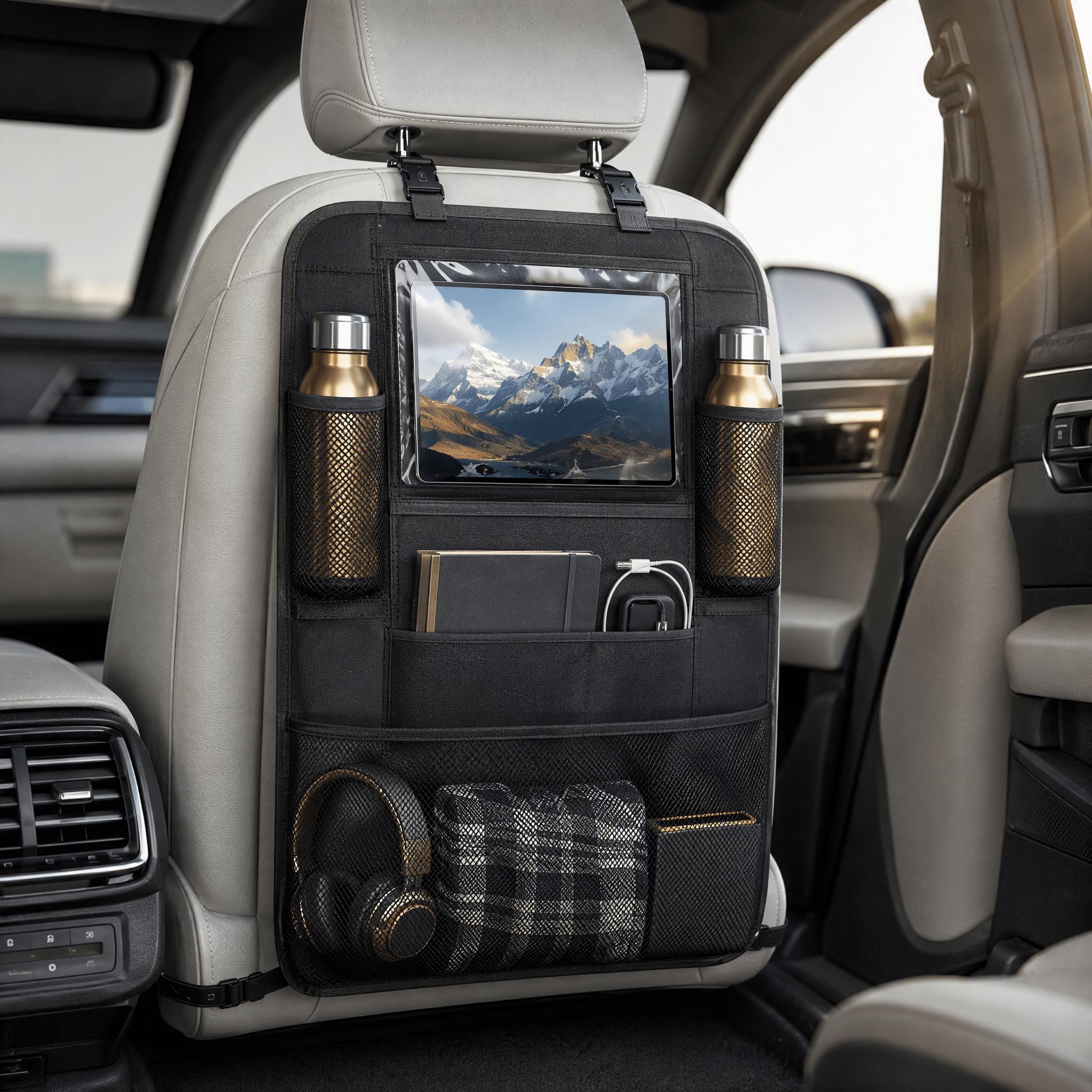 TEMU Car Backseat Organizer, 600d Polyester Mesh Material, Car Seat Storage Bag, Car Organizer, Car Seat Protector Car Storage Bag