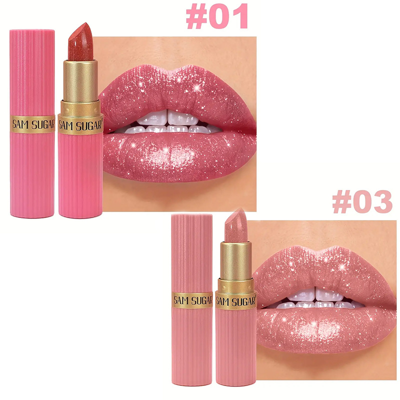 TEMU 2 Pieces Of Lipstick - Waterproof And Long-lasting With A End, Featuring A . It Has A Non-sticky Formula Easy To Apply, Suitable For All Light Beige