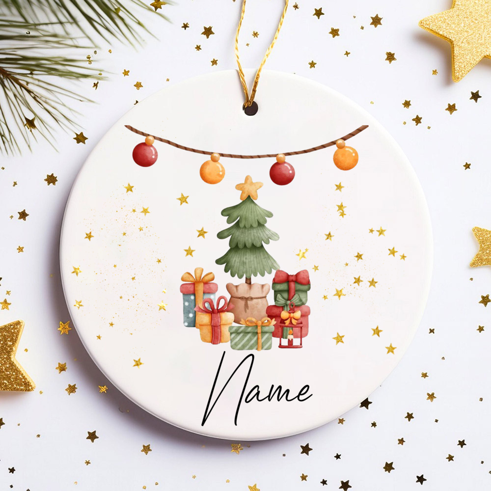 TEMU 1pz Ornamento Natalizio in Ceramica Personalizzato con Design di , Renna e Stella - Regalo Festivo con Personalizzato per Decorazioni Natalizie