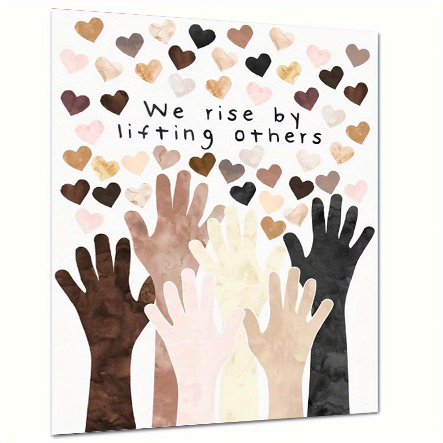TEMU 2d Flat, 2d Flat, 1pc Frameless Classroom Decor, Diversity Art For Students By Different Races Students Of Multiple Diversity Poster " 8 X 10