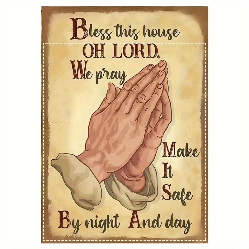 TEMU 1pc, Hand Garden Flag, Religious Garden Banner Decor, Outdoor Decoration, Yard Decor, Porch Decor, Courtyard Decor, Double-sided Banner (12x18