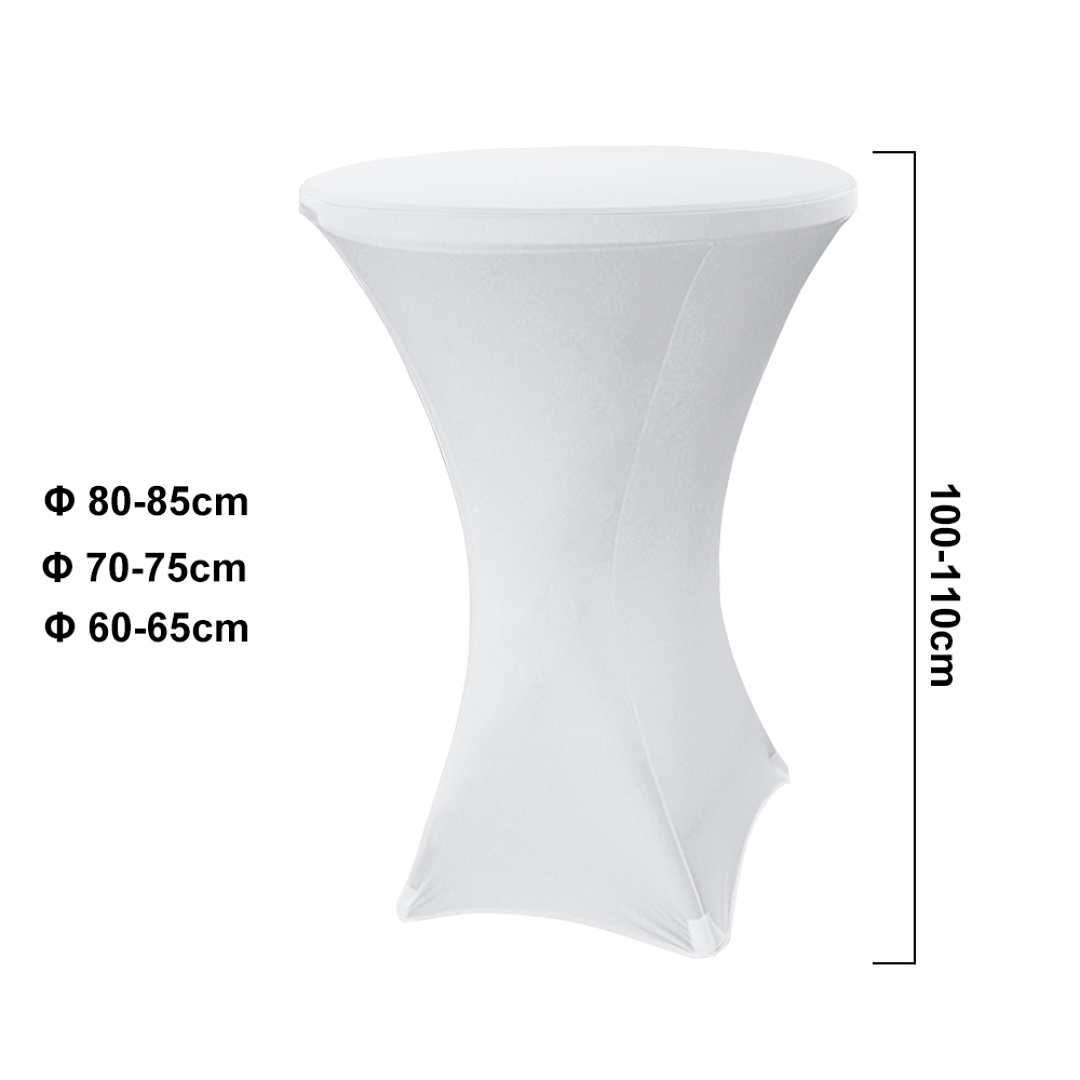 2pcs Round Table Cover Suitable For 105-110cm High Tables, Washable Tablecloth With Elastic Edges, Fit For Coffee Tables, Wedding Party Decor, For Bistro Tables, For Dining - 60/70/80cm Length