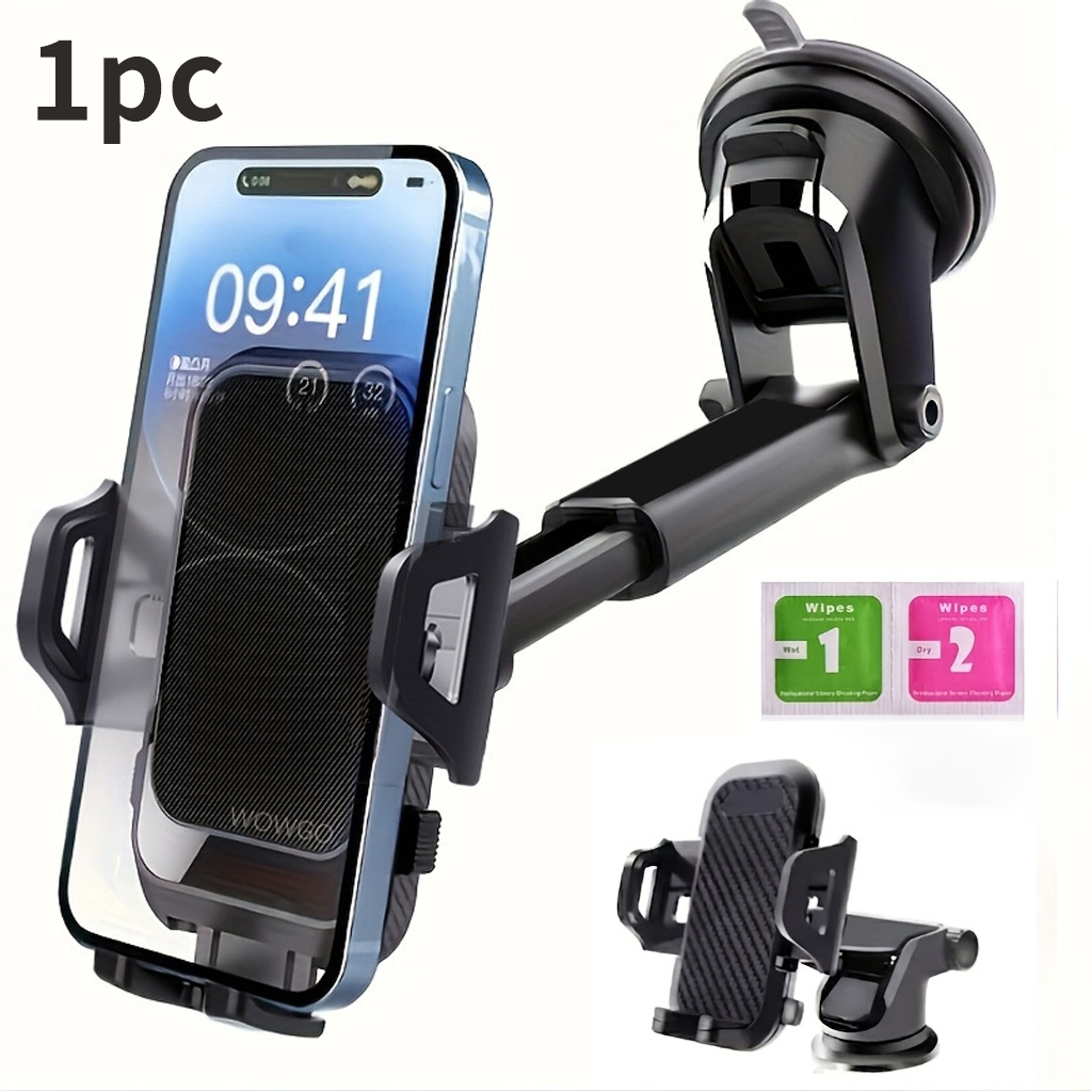 TEMU Car Navigation Phone Mount, Suction Cup Car Phone Holder, Dashboard Navigation Multi-functional Mount, Universal Telescopic Car Phone Holder –