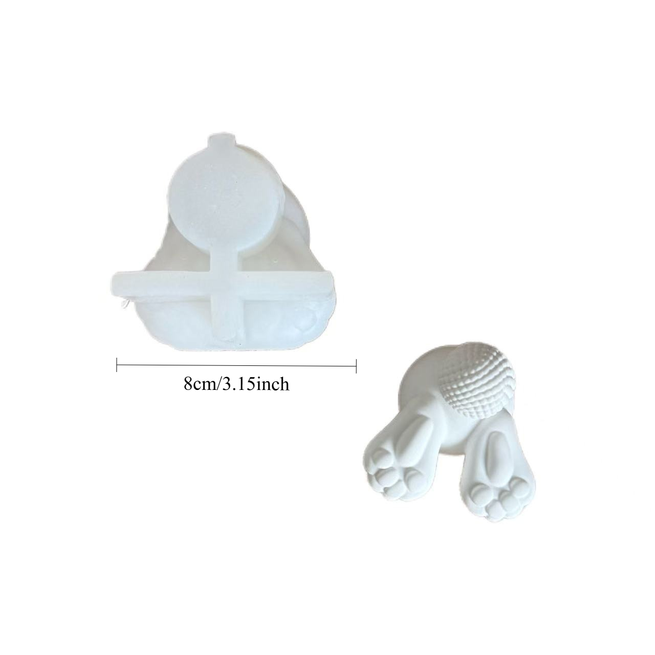Easter Cute Bunny Figurines, With And Without Tails, Silicone Molds For Plaster, Aromatherapy Candles, And Resin Candle-making Molds