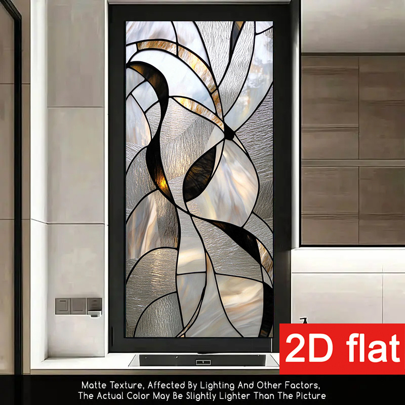 TEMU Film pour Fenêtre à Électrostatique Colle, Intimité sur Verre, 1 pièce, Plat 2D - Revêtement de Fenêtre à Motif Marbre à , Panneaux en PVC