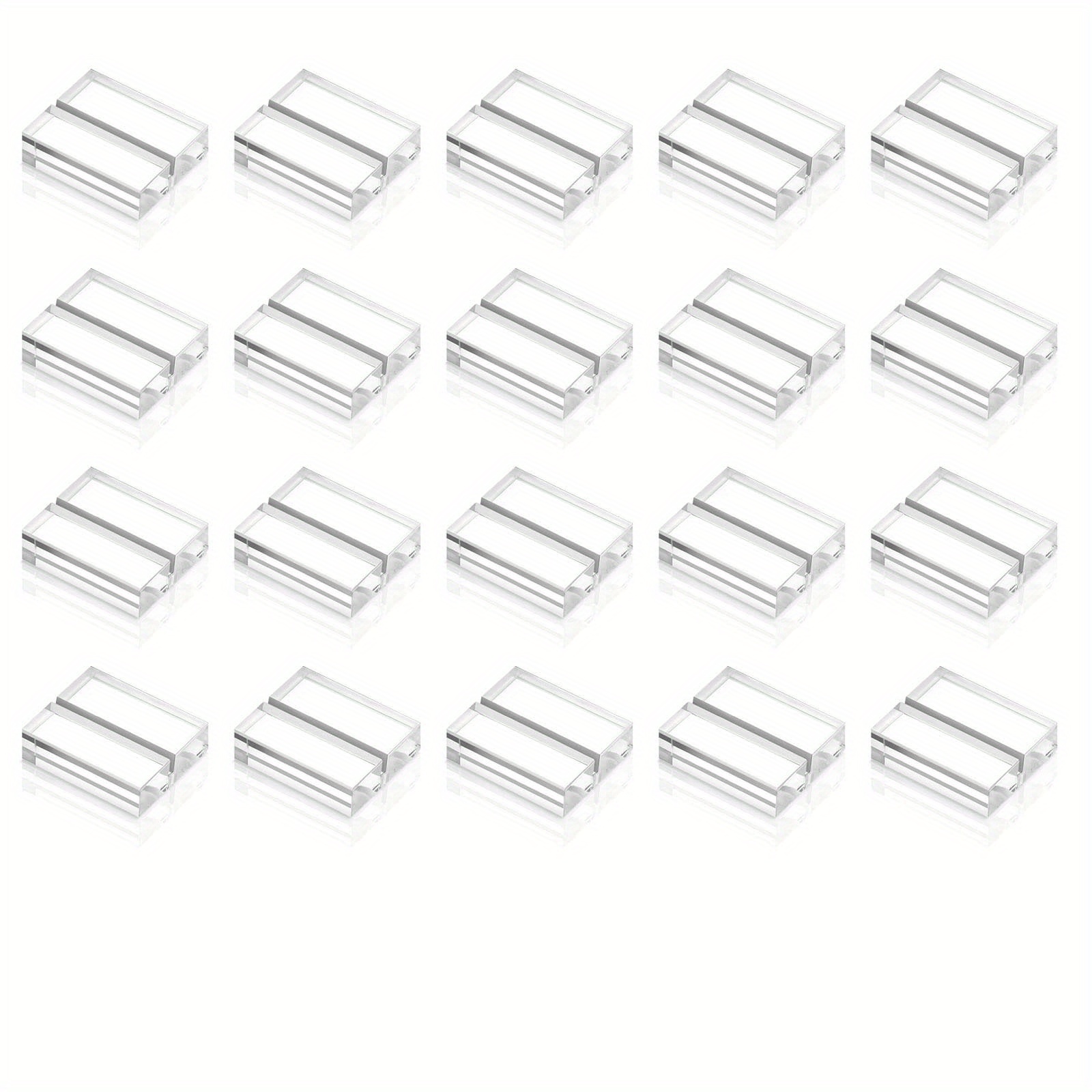 TEMU 20pcs/set, Acrylic 1.2 Inch Name Card Holder Stands Clear Table Number Stands Wedding Sign Holders Card Display Stand For Table Wedding Photos