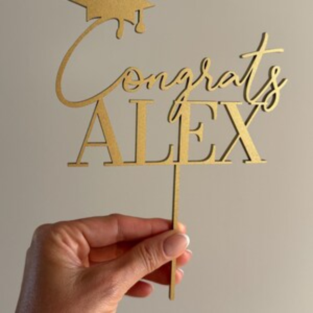 TEMU Graduation Personalized Cake Decoration, Graduation Cake Decoration, Congratulations To Graduates Cake Decoration, Acrylic Name Cake Decoration,