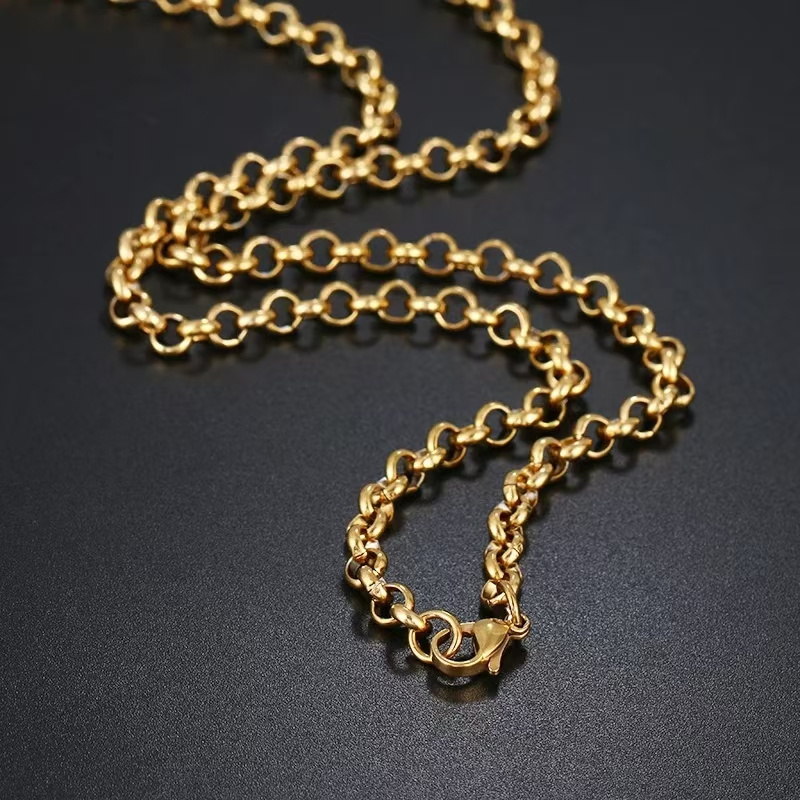 Unisex O-Chain Stainless Steel Necklace, Hypoallergenic Gift