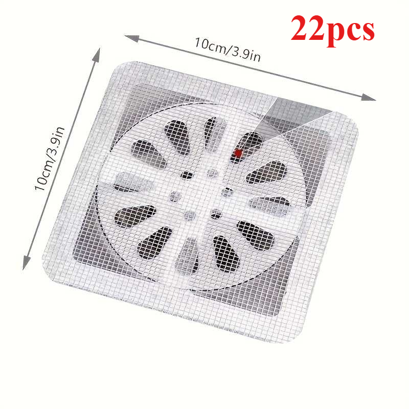 TEMU 22pcs Self-adhesive Anti-clogging And Insect-proof Floor Drain Stickers, Suitable For Shower Rooms, Kitchen Sinks, And Bathroom Drains -