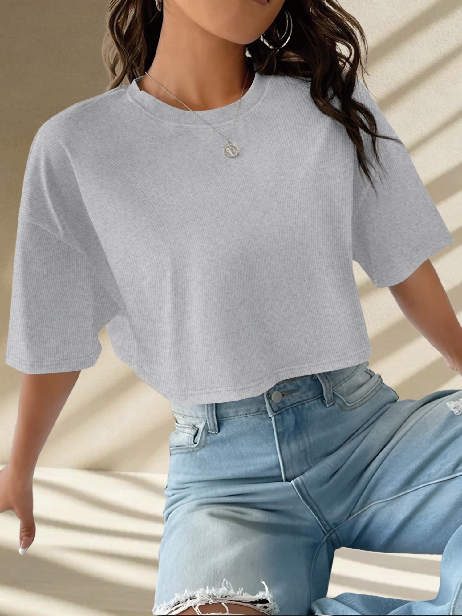 It's a Mad Rush! Exclusive Cropped T-shirts for Women That Break the Traditional Shackles. They Are Loose, Casual, and Full of Charm. They Offer Ultimate Comfort at Home and Their Versatile Nature Is Hard to Find Anywhere Else!