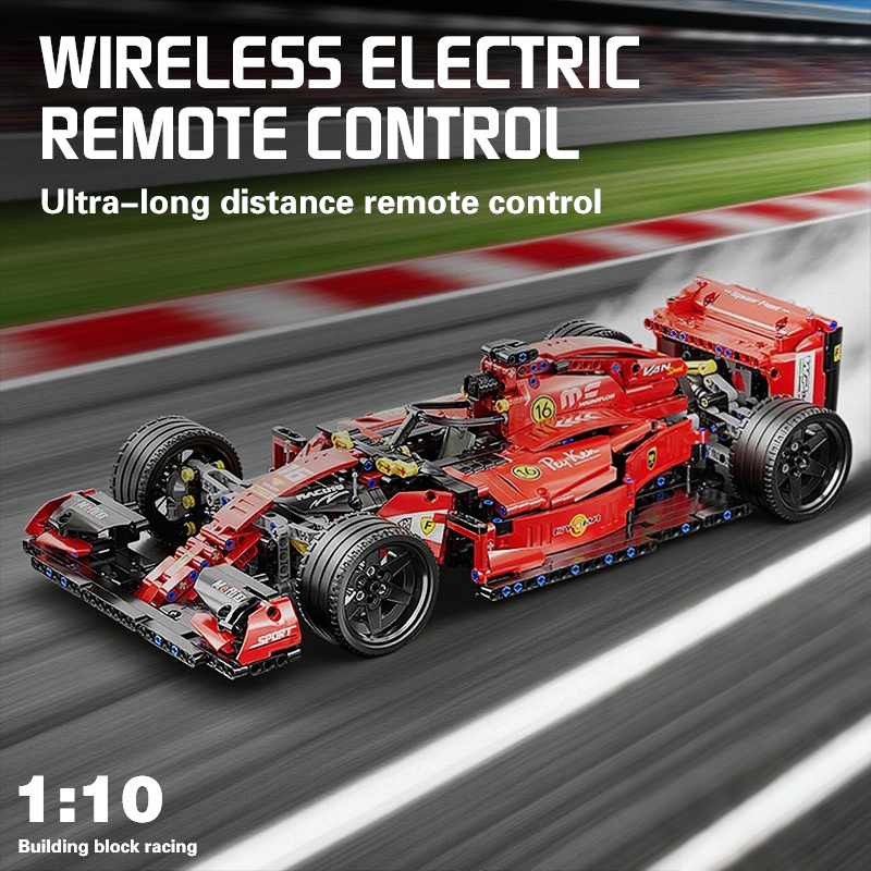 1163 stuks Rode Formule Race Bouwblokken Schaal 1:10! Modulaire bouwblokken