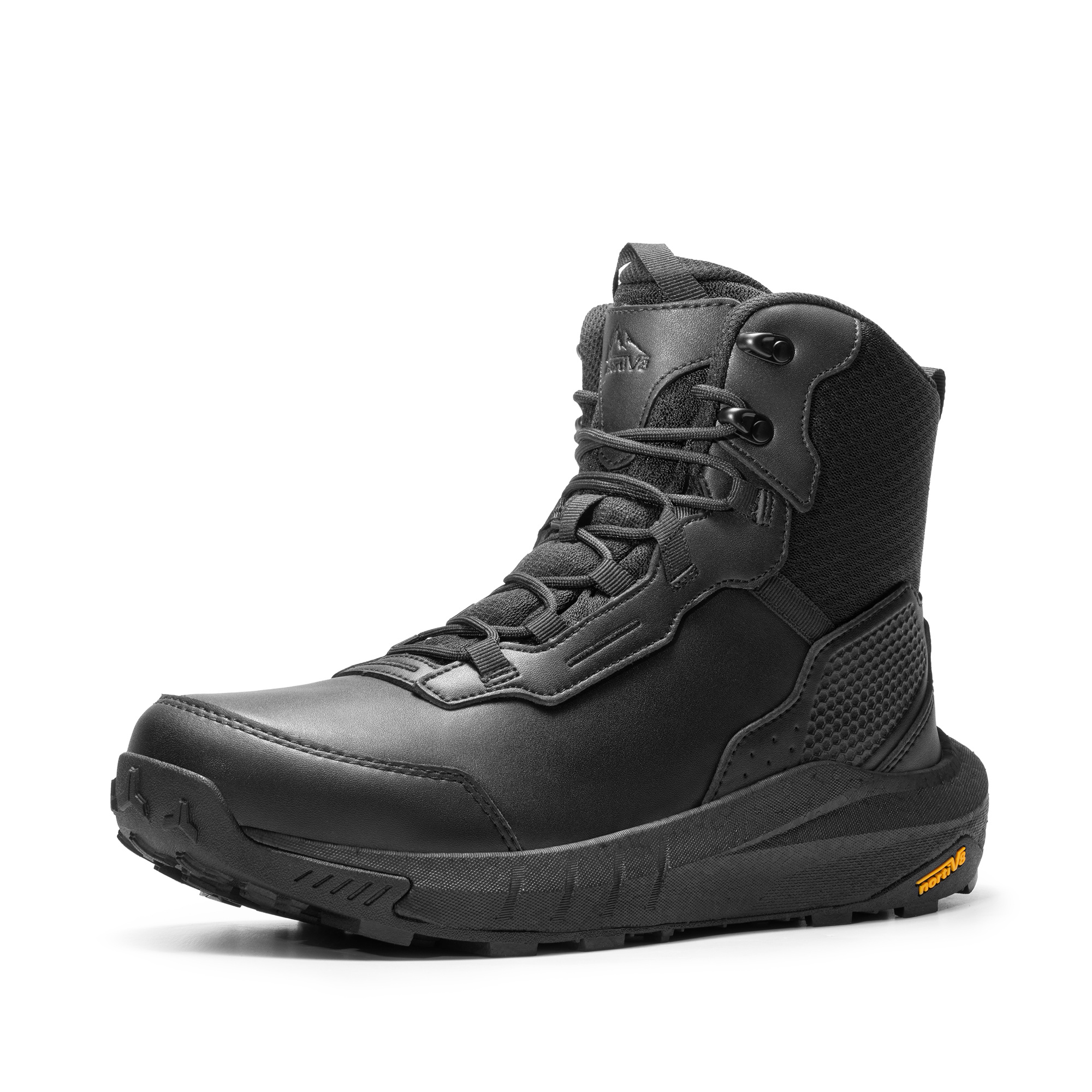 Image of 8 Men's Winter Boots - Padded Insulated Upper, Lightweight Design For Cold Weather, Hiking, Motorcycle & Outdoor Wear