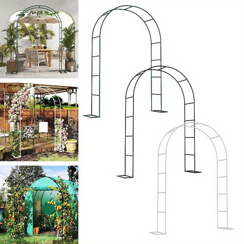 gardening made of metal stable rose arch with floor slabs tanning aid for climbing plants   arches for garden wedding celebrations 192x38x240cm 0