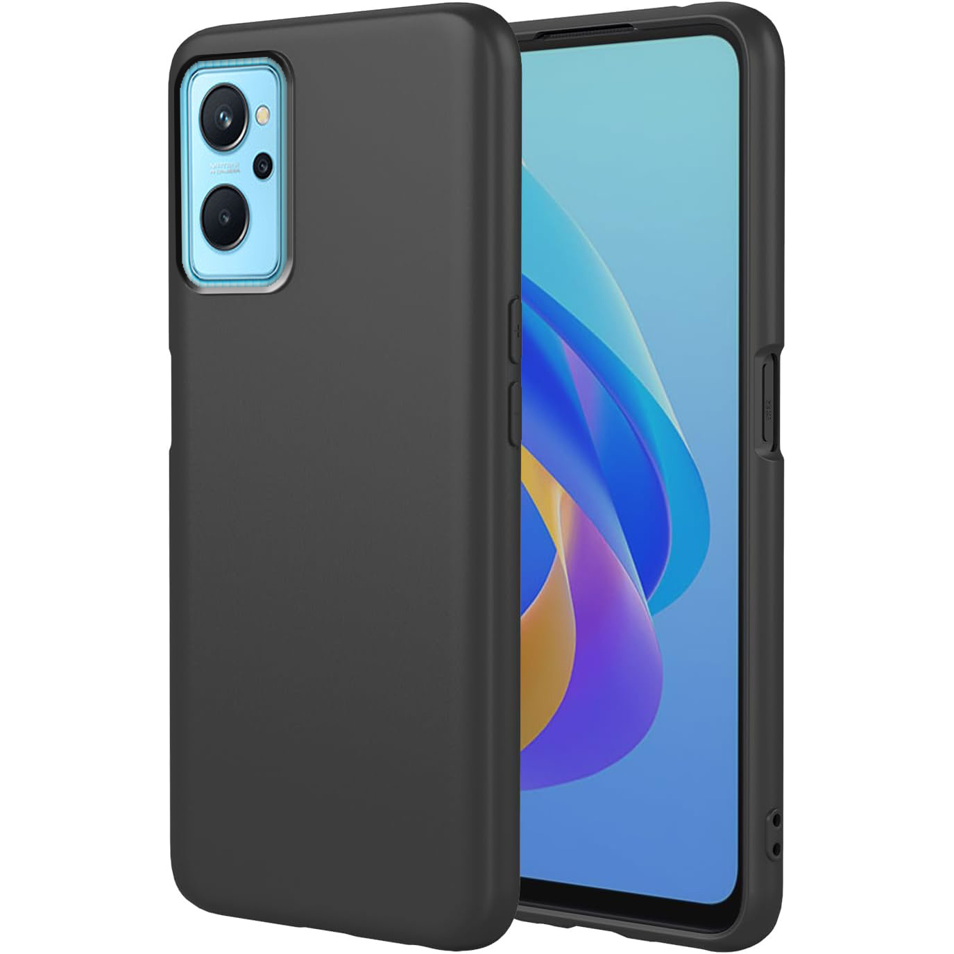 TEMU Phone Case: Case For Realme 9i 4g, Oppo A96, Oppo A76, Black Soft Silicone Case, Anti-scratch Shockproof, Bumper Protective Phone Cover