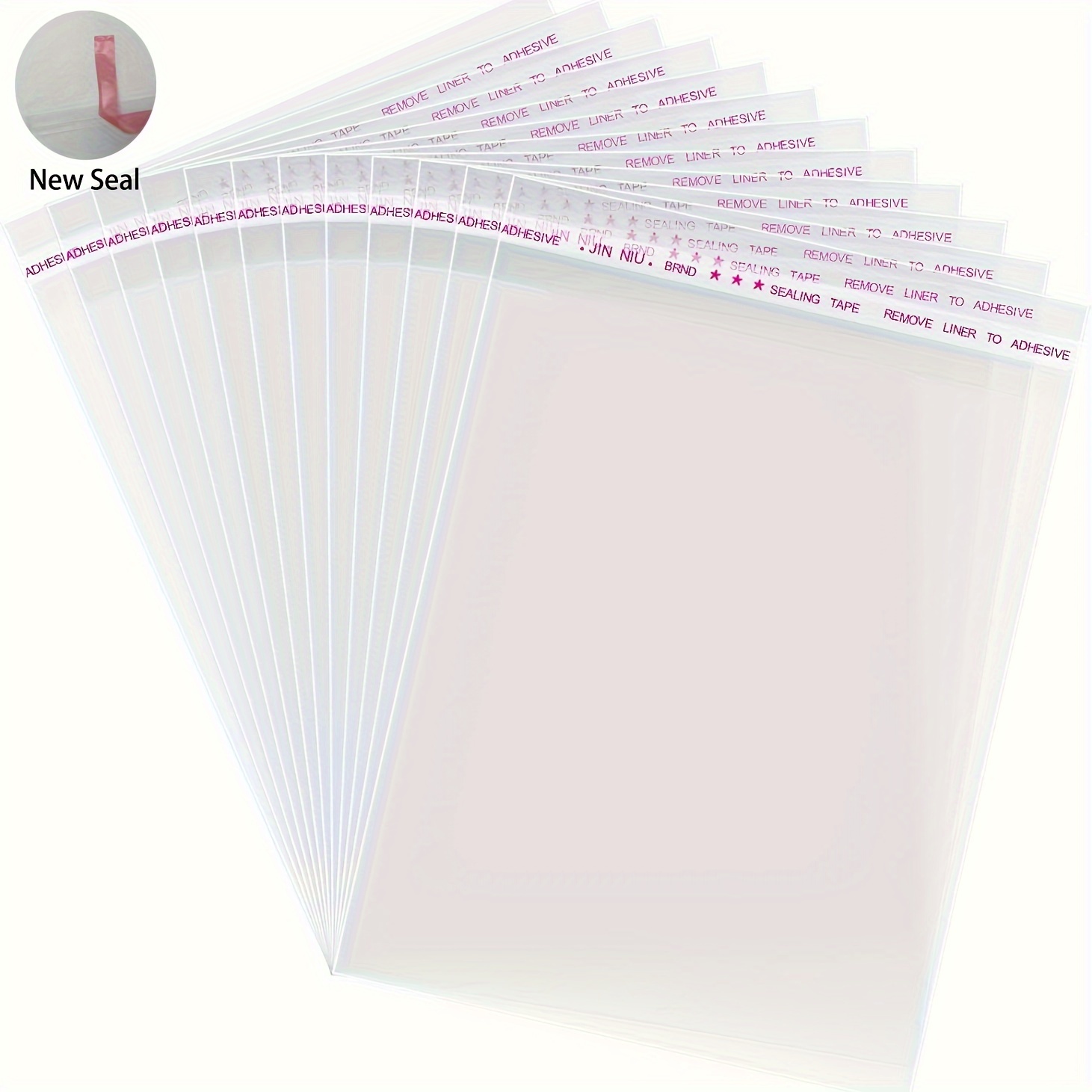 5pcs Large A5 Size Clear Plastic Small Envelopes with Hook & Loop