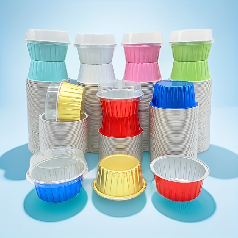 100pcs Small Food Containers Plastic Storage Tubs with Lids Deli