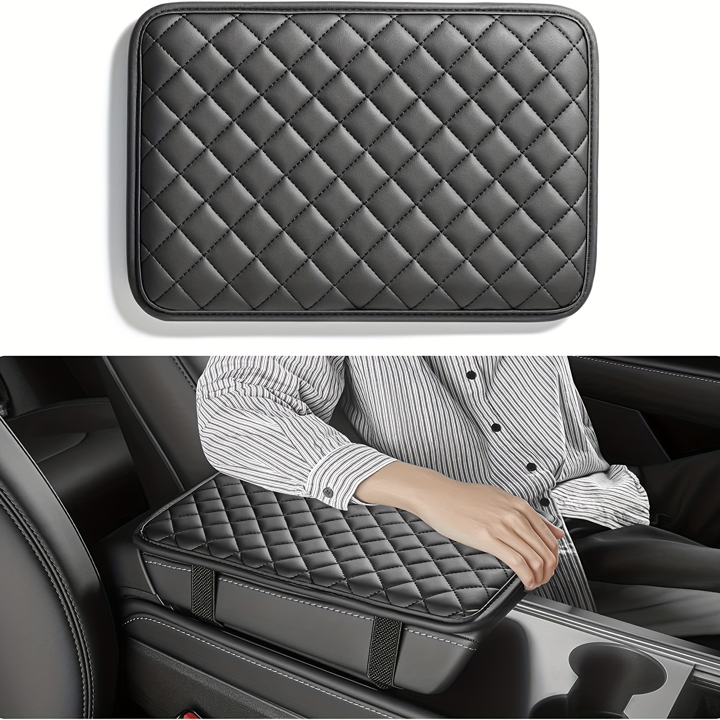 22 Pieces Leopard Car Accessories Set Grey Black Leopard Pattern Car Seat  Covers Steering Wheel Cover Car Center Console Pad Cup Coasters Seat Belt