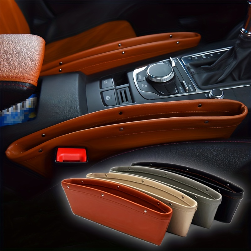 Car Seat Gap Filler, Pu Leather Seat Blocker Between Seats, Automotive  Interior Accessories With Cotton Stuffer, Easy To Install Vehicle Seat Gap  St
