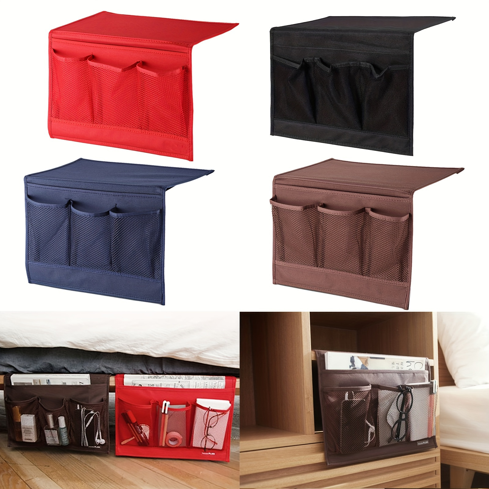 Acquista Feltro comodino Storage Organizer Antiscivolo comodino Borsa Letto  Divano Side Pouch Divano appeso Contenitore Portaletto Pockets