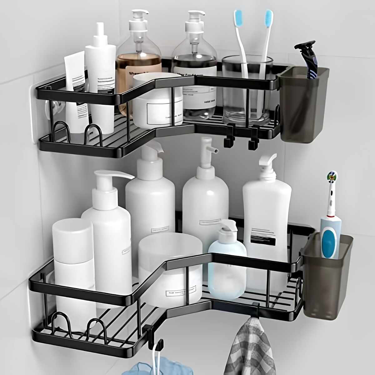 Laigoo Adhesive Floating Shelves Non-Drilling, Set of 3, Display
