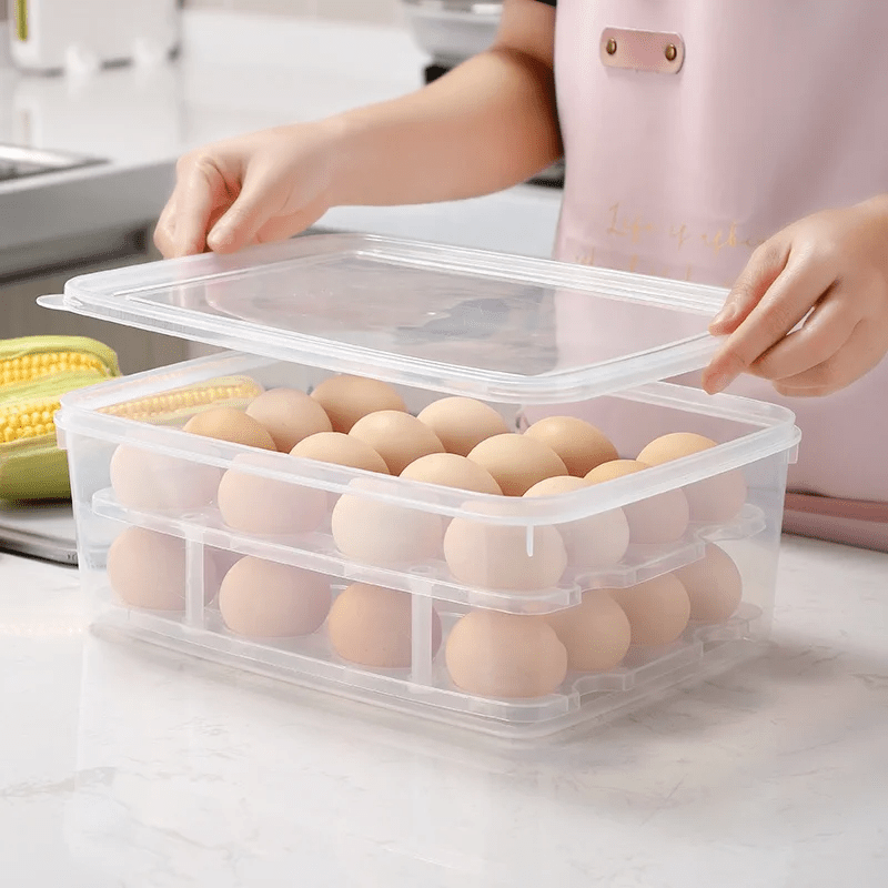 2 Piezas Hueveras para Frigorifico, Transparente Hueveras de Plastico,  Organizador Huevos Nevera para 18 Huevos, Caja de Huevos con Tapa, para  Conservar Los Huevos y Mantenerlos Frescos : : Hogar y cocina