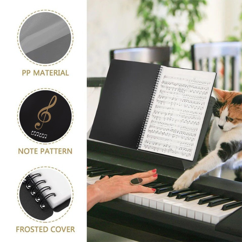 Premium Piano Musical Instrument Music Sheet Clip-a4 Size, Trifold Design,  Can Expand Six Pages Capacity, Durable And Lightweight, Perfect For  Musicians And Performers To Practice Playing Use - Temu